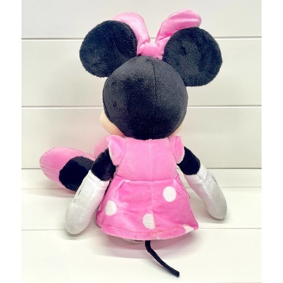 Disney Minnie Mouse‎ Plush Pink Polka Dots Hair Bow and Skirt - Picture 5 of 7